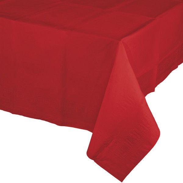 Rect Paper Tablecover Classic Red 54&quot; x 108&quot;