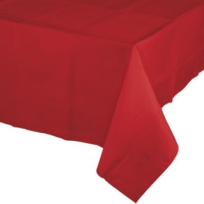 Rect Paper Tablecover Classic Red 54&quot; x 108&quot;