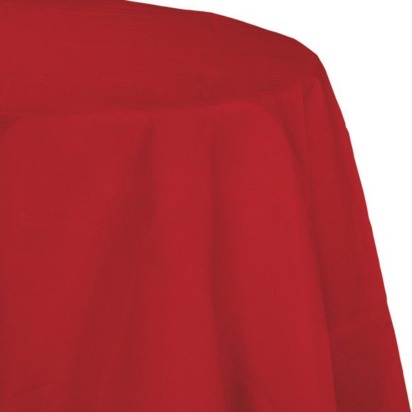 Round Paper Tablecover Classic Red 82&quot;