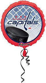 Washington Capitals Hockey - 18&quot; Helium Filled Foil Balloon, Ribbon