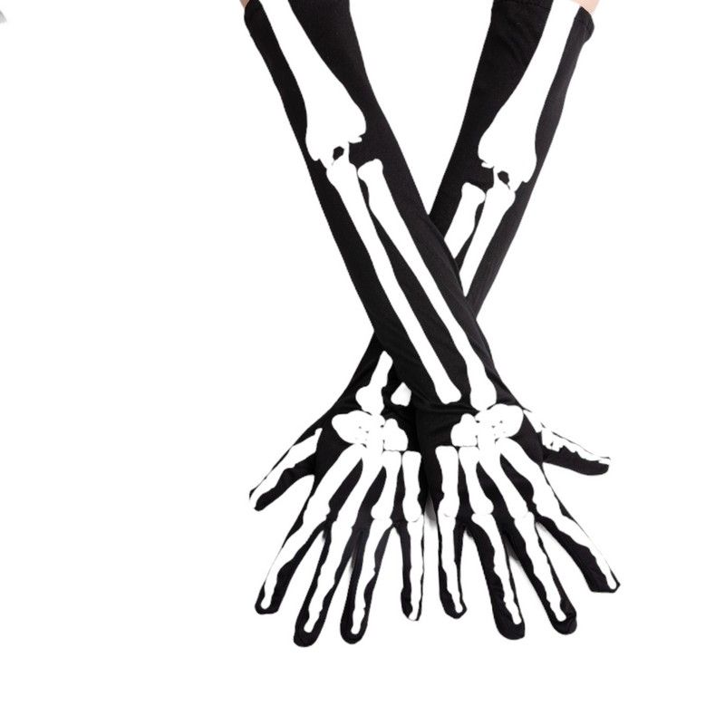 Long Skeleton Gloves