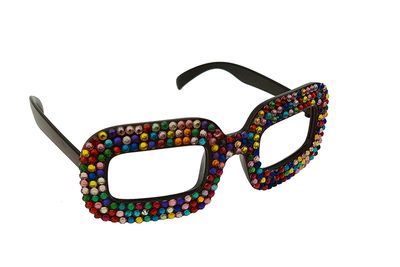 Rainbow Rhinestone Glasses