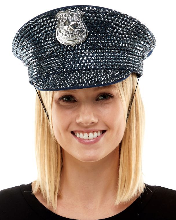 Glam Police Captain Hat - Navy