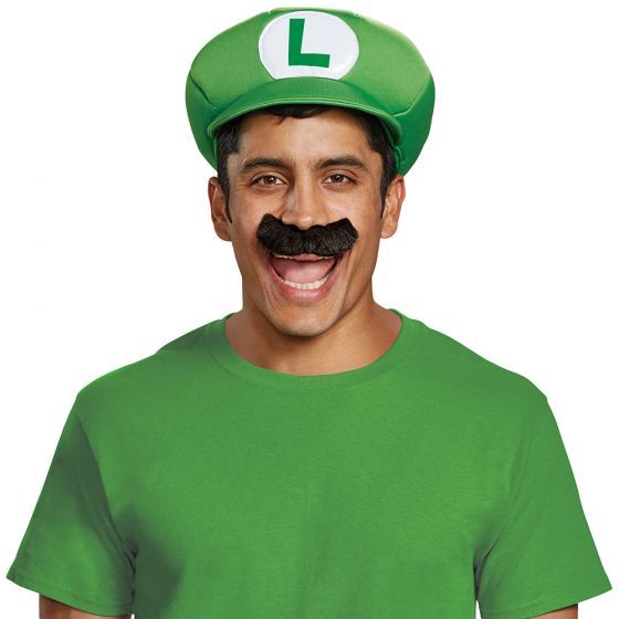 Super Mario - Luigi Adult Hat &amp; Mustache