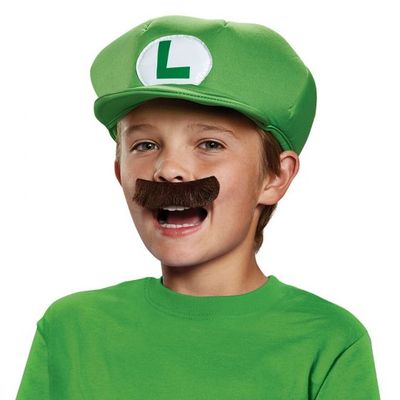 Super Mario - Luigi Child Hat &amp; Mustache