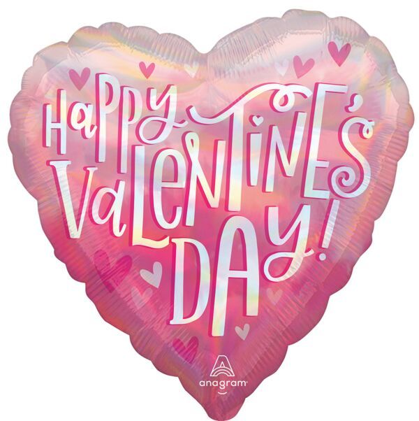 HVD Iridescent Pearl Shine - 18" Helium Filled Foil Balloon, Ribbon
