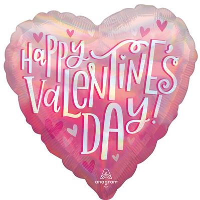 HVD Iridescent Pearl Shine - 18" Helium Filled Foil Balloon, Ribbon