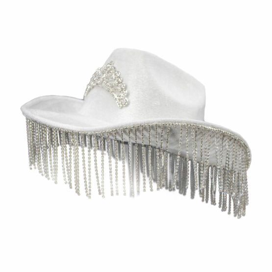 Deluxe White Rhinestone Cowboy Hat