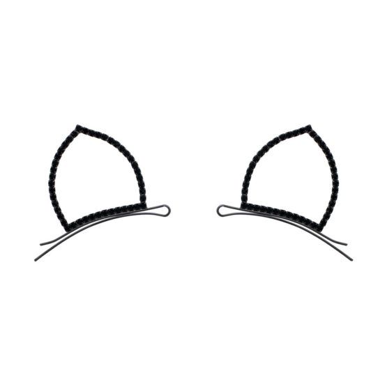 Rhinestone Cat Ear Hair Pins