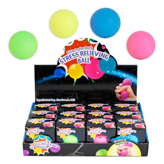 2.5&quot; Glow Stress Ball - 12 Ct Box