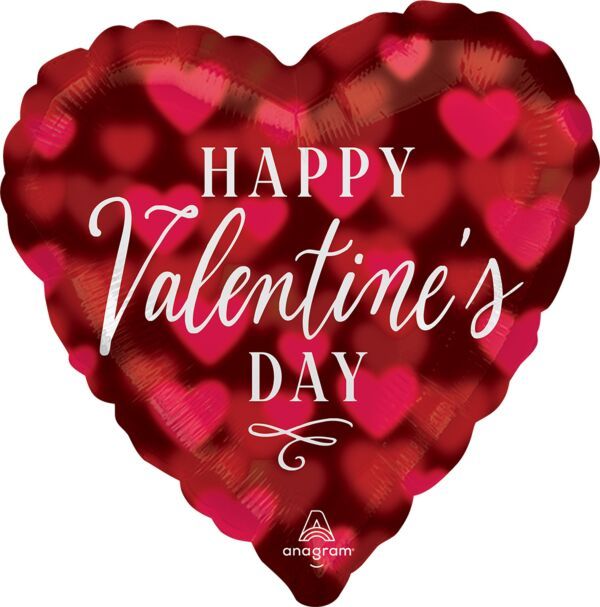 HVD Romantic Glow - 17" Helium Filled Foil Balloon, Ribbon