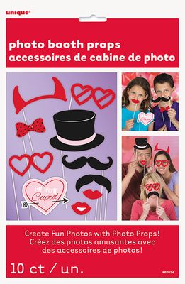 Valentines Day Photo Booth Props 10ct