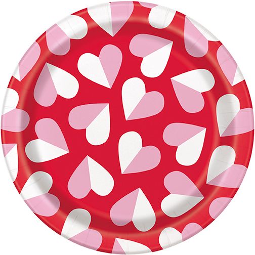 Charming Hearts - 7&quot; Plates 8ct