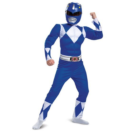 Power Rangers - Blue Ranger Classic Muscle, Attribute: Boys, Size: S (4-6)