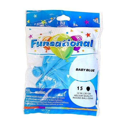 Funsational Baby Blue 12&quot; - , Count: 15 Ct