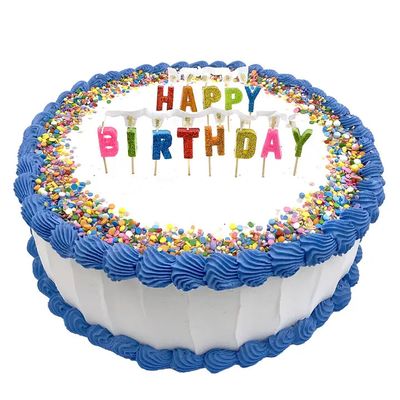 Happy Birthday Letter Candles Quick - Rainbow Glitter