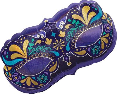 Night In Disguise Holographic - 30" Helium Filled Foil Balloon, Ribbon