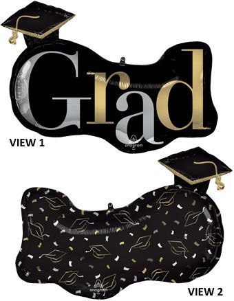 Class Dismissed - 28&quot; Helium Filled Foil Balloon, Ribbon