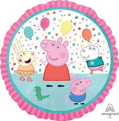 Peppa Pig - 18&quot; Helium Filled Foil Shaped Balloon, Ribbon