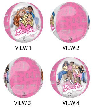 Barbie Orbz - 15&quot; Helium Filled Foil Shaped Balloon, Ribbon