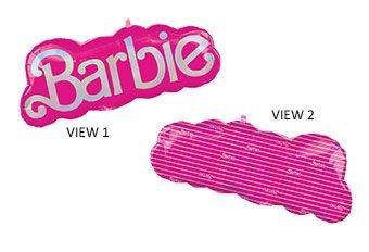 Barbie - 32&quot; Helium Filled Foil Shaped Balloon, Ribbon
