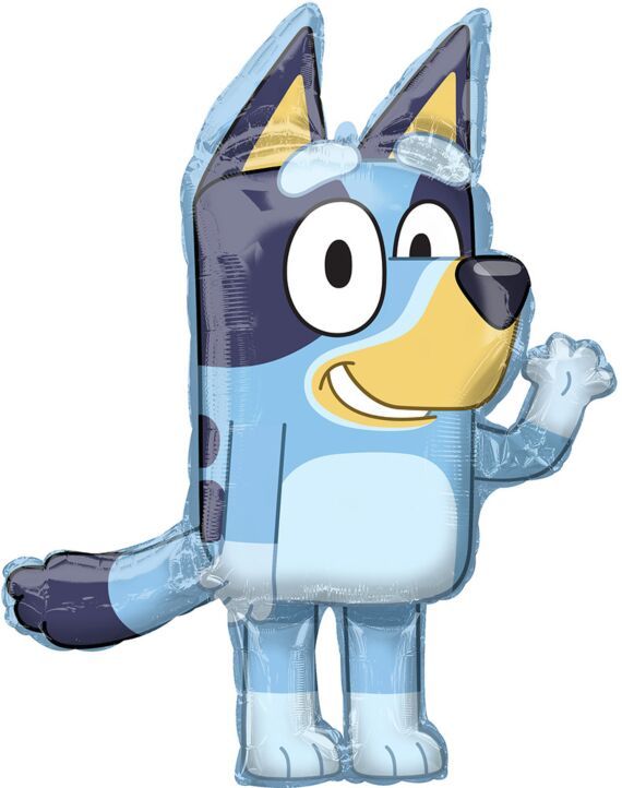 Bluey - 32&quot; Helium Filled Foil Shaped Balloon, Ribbon