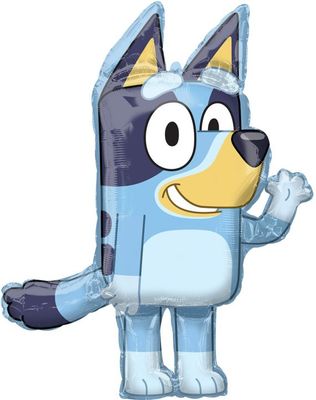 Bluey - 32&quot; Helium Filled Foil Shaped Balloon, Ribbon