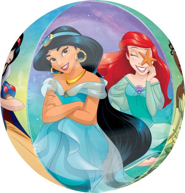 Princess Once Upon Time Orbz - 15&quot; Helium Filled Foil Shaped Balloon, Ribbon
