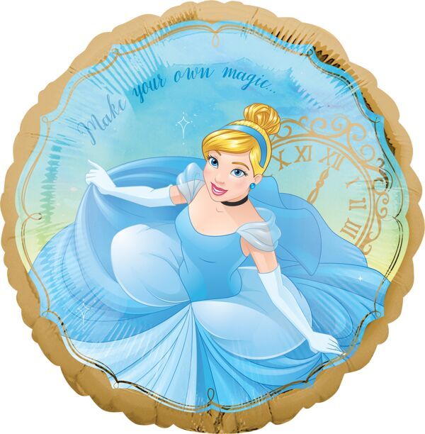 Cinderella Once Upon Time - 17&quot; Helium Filled Foil Shaped Balloon, Ribbon