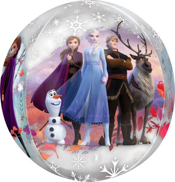 Frozen 2 Orbz - 15&quot; Helium Filled Foil Shaped Balloon, Ribbon