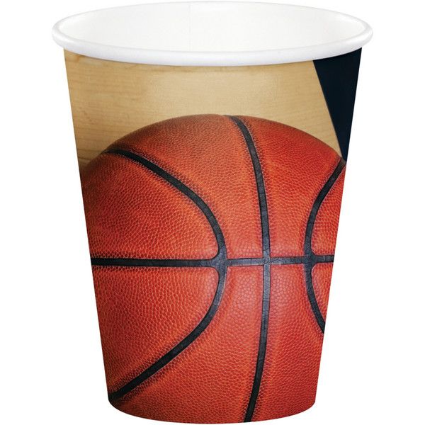 Sports Fanatic Basketball - 9oz Hot /Cold Cups 8ct