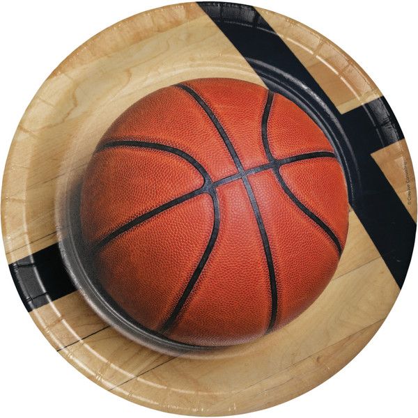 Sports Fanatic Basketball - 9&quot; Plates 8ct
