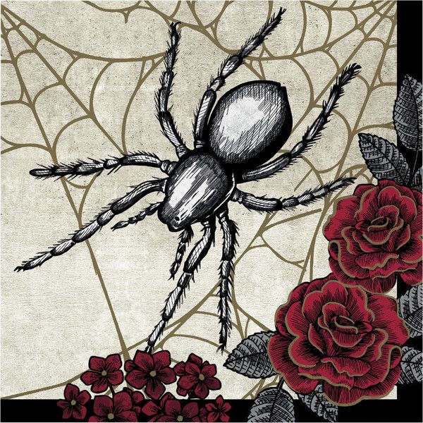 Creepy Characters Spider Luncheon Napkins 16ct