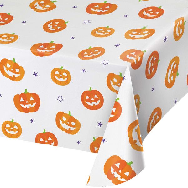 Halloween Pumpkins - Paper Tablecover 54&quot; x 96&quot;