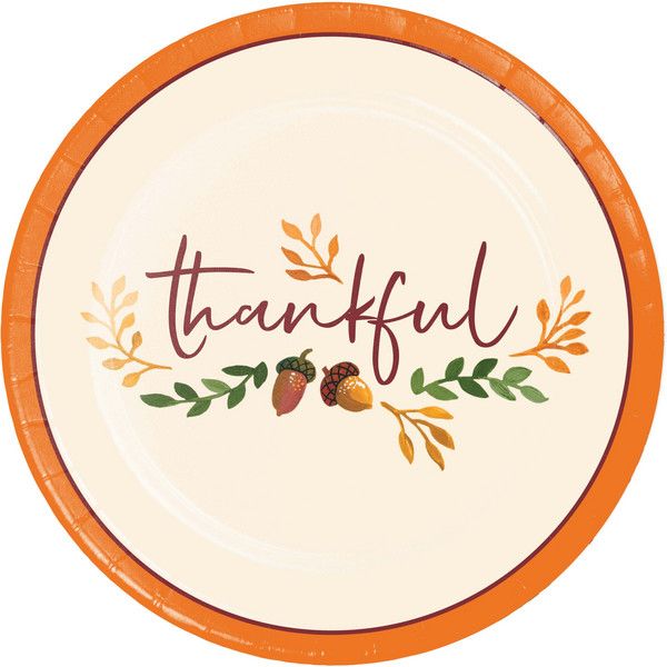 Fall Festivities - 7&quot; Dessert Plates 8 Ct