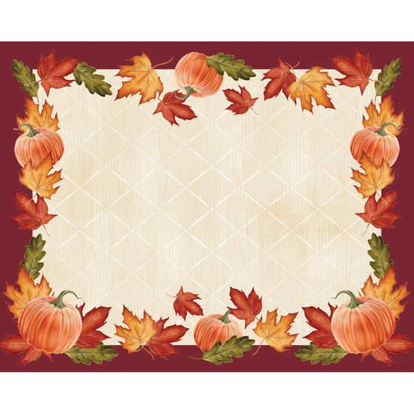 Pumpkin/Leaves Placemats 12ct