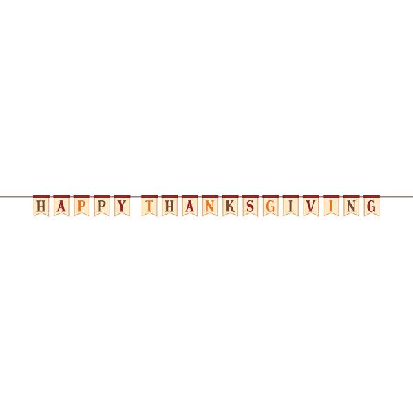 Happy Thanksgiving Shaped Banner