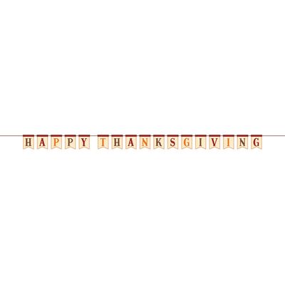 Happy Thanksgiving Shaped Banner