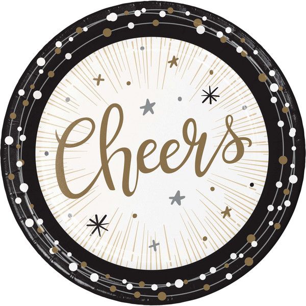 New Years Shimmer - 7&quot; Plates 8ct