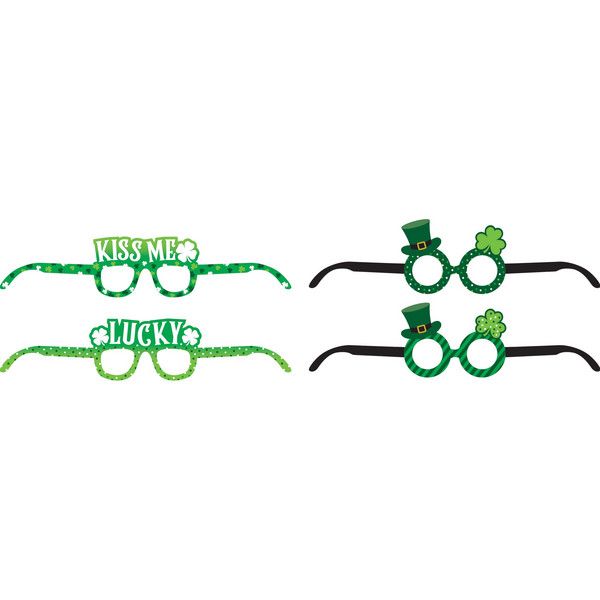 St. Patricks Glasses 4 Ct