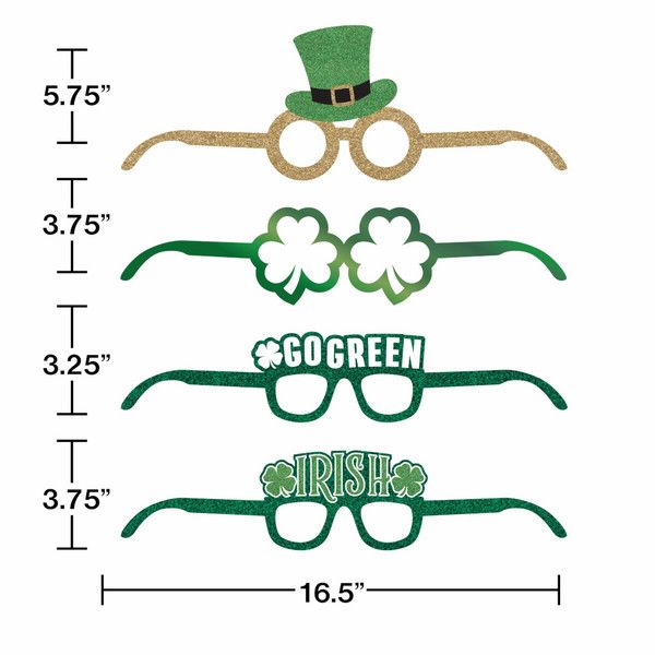 St. Pats Glasses 4 Ct