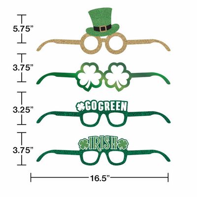 St. Pats Glasses 4 Ct