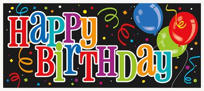 Giant Happy Birthday Banner