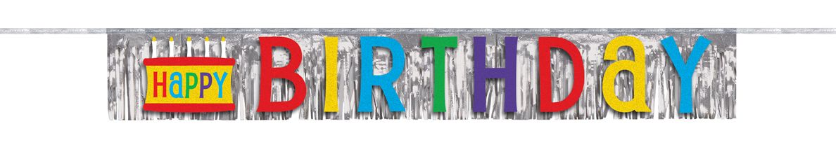 Happy Birthday Foil Fringe Banner