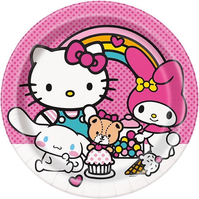 Hello Kitty &amp; Friends - 9&quot; Plates 8ct