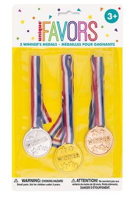 Winner Medals Gold//Silver/Bronze