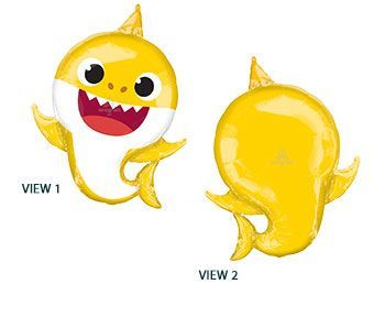 Baby Shark - 26&quot; Helium Filled Foil Balloon, Ribbon