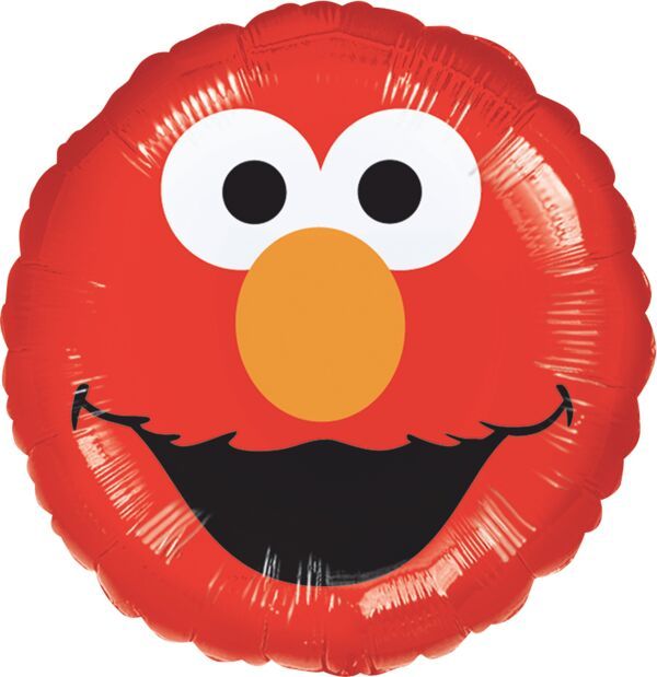 Elmo Smiles - 17&quot; Helium Filled Foil Balloon, Ribbon