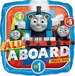 Thomas the Tank Engine - 17&quot; Helium Filled Foil Balloon, Ribbon