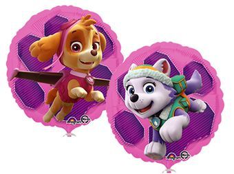Paw Patrol Sky &amp; Everest- 18&quot; Helium Filled Foil Balloon, Ribbon